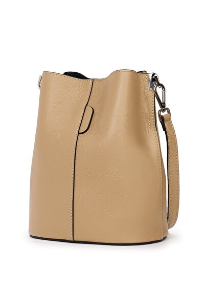 myOwn Geantă de damă din piele naturală Mimosa bej