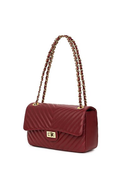 myOwn Poșetă Anna din piele matlasată, bordeaux