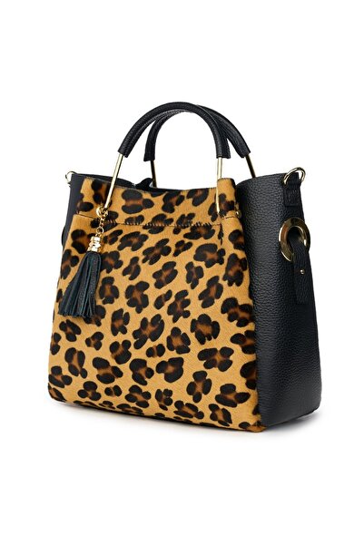 myOwn Fabiana pony hair leather bag black/animal print