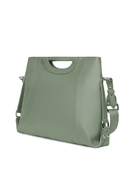 myOwn Geantă de damă din piele naturală Agatha verde fistic