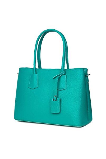 myOwn Γυναικεία τσάντα χειρός από δέρμα Valentina σε τιρκουάζ χρώμα