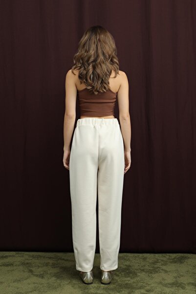 Puane Women's Carrot Pants with Leg Detail - 18269Pnt - Stone