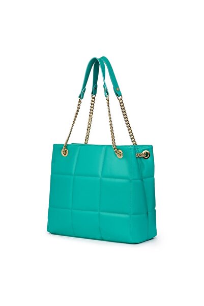 myOwn Geantă din piele matlasată turcoaz Azalea