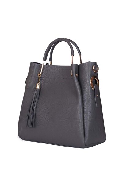 myOwn Women's handbag made of genuine leather Fabiana gray