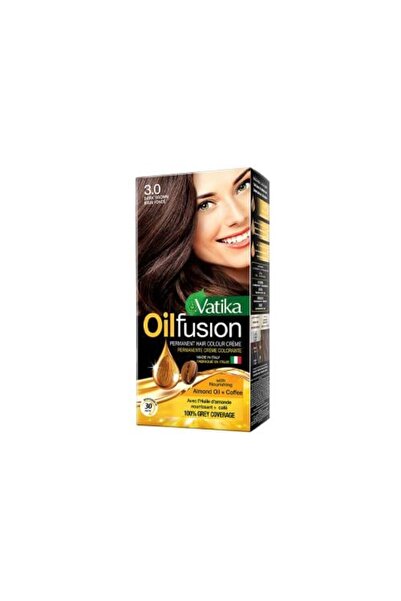 Vatika فاتيكا اويل فيوجن كريم تلوين الشعر الدائم - بني داكن 2.0