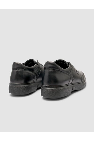 Cabani Genuine Leather Fur Black Men's Sports Shoes