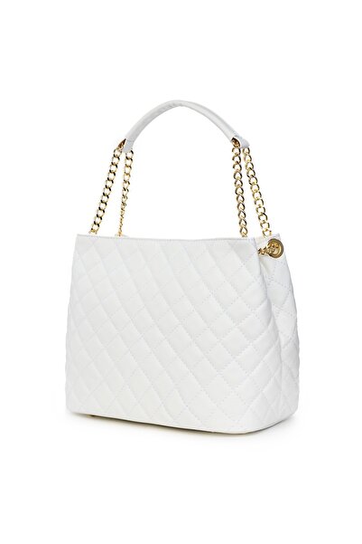 myOwn Geantă albă Paloma din piele matlasată