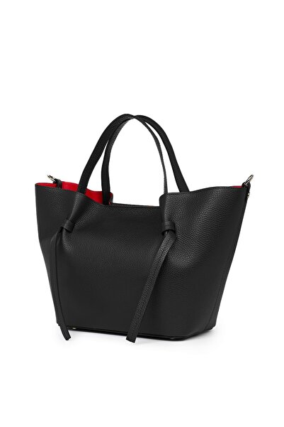 myOwn Geantă shopper Veronica neagră din piele naturală