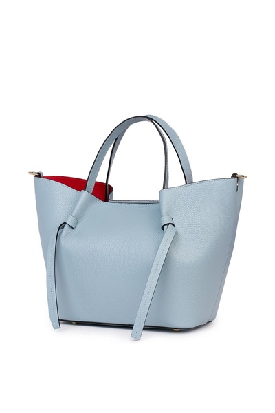 myOwn Geantă shopper Veronica albastră din piele naturală