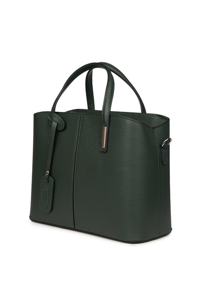 myOwn Geantă de damă din piele naturală Gianna verde închis