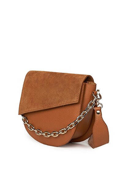 myOwn Women's genuine leather purse Donna cognac