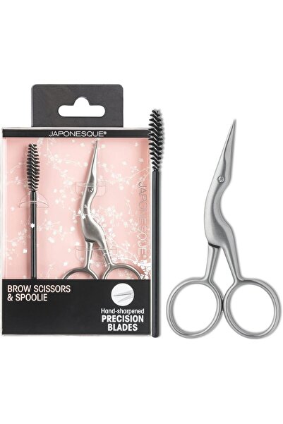 JAPONESQUE Brow Scissors & Spoolie Set – Hand-Sharpened Precision Blades for ...