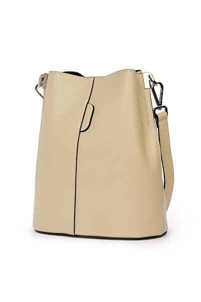 myOwn Geantă de damă din piele crem Mimosa