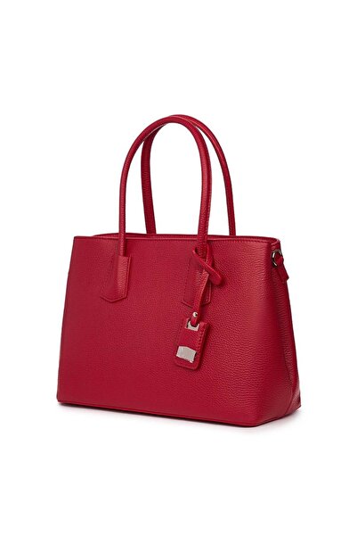 myOwn Γυναικεία τσάντα χειρός Valentina από γνήσιο δέρμα σε σκούρο κόκκινο χρώμα