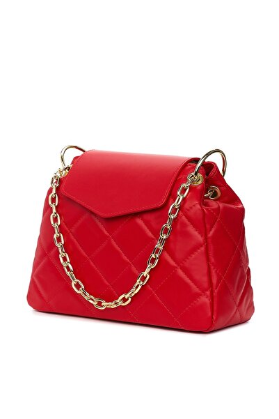 myOwn Red Evia quilted leather bag