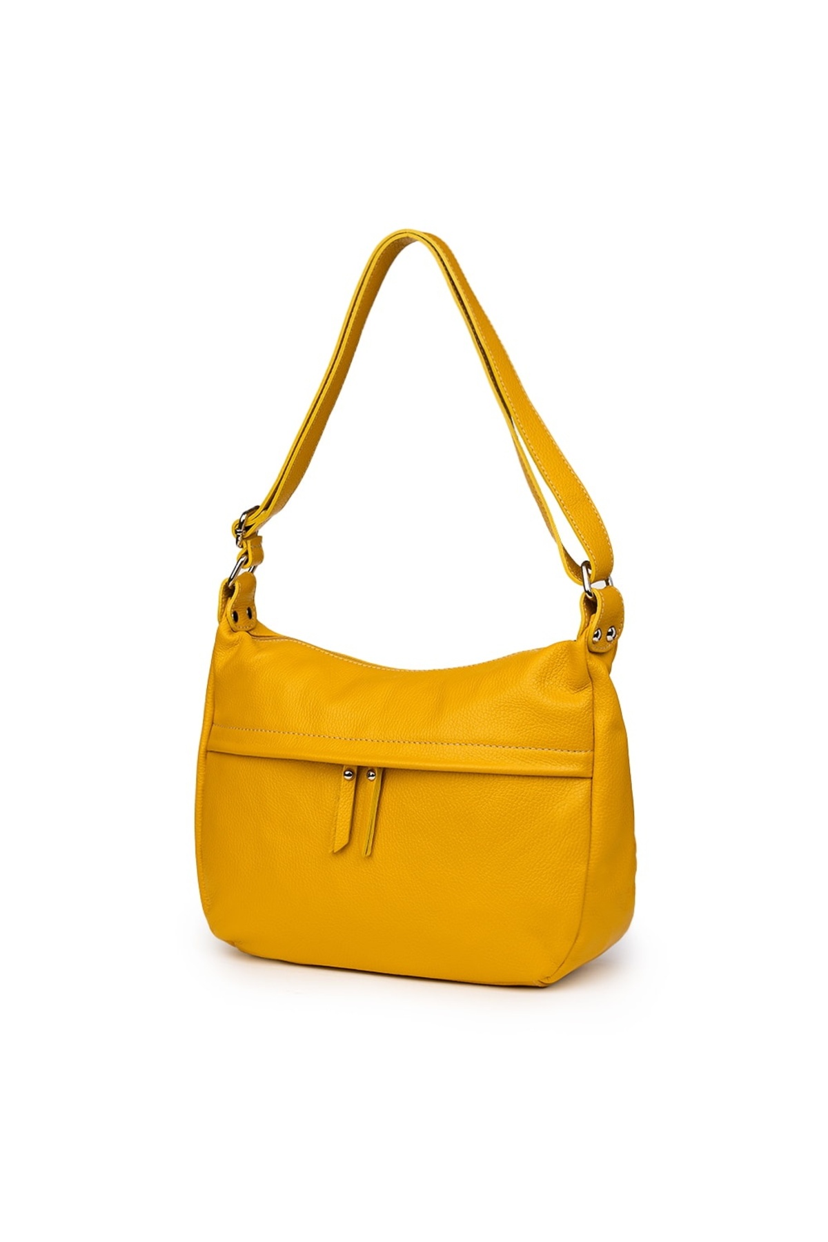 myOwn Κίτρινη τσάντα Amelia από γνήσιο δέρμα