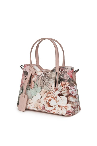myOwn Γυναικεία δερμάτινη τσάντα με φλοράλ σχέδιο Mariella FF1