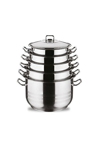 Store Gastro Jumbo 10 Pcs Tencere Seti (24/26/28/30/32) Metal Kapak