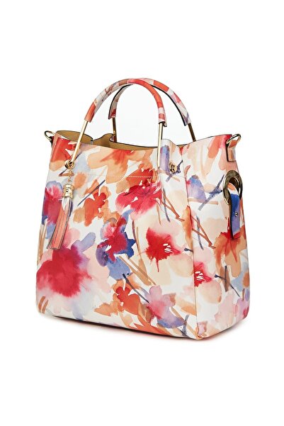 myOwn Γυναικεία τσάντα Fabiana από γνήσιο δέρμα με φλοράλ μοτίβο FF4