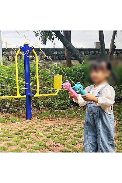 LRS STORE Çocuklar İçin Uçan İp Tabancası – Renkli İp Atan Oyuncak Tabanca, Açık Hava Eğlencesi