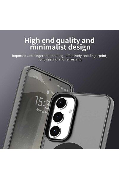 m.tk moveteck Samsung Galaxy S25 FE Kılıf Kamera Çıkıntılı Mat Magsafe Özellikli Kenarları Renkli Color Sert Kapak