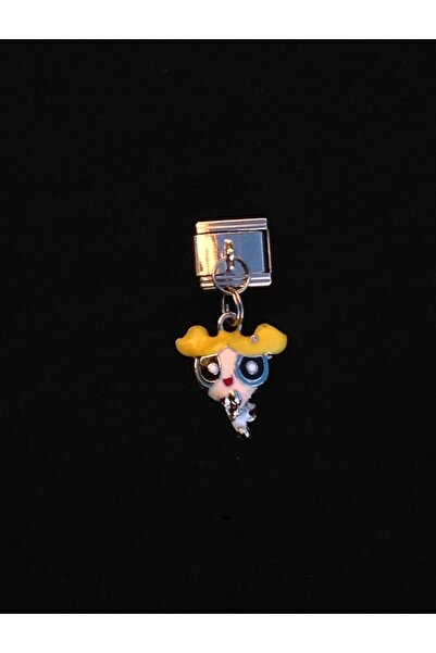 Stainlless Steel powerpuff girls bubbles sallantılı çelik italyan bileklik ch...