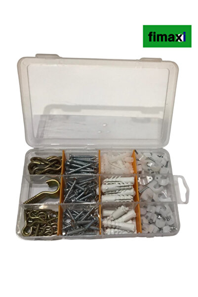 fimaxi Organizer Vida Kutusu Plastik Dübeli ,piton kanca, çivili kroşe, Sunta...