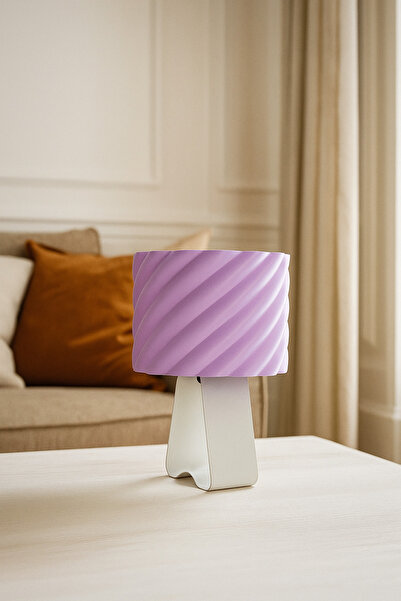 Hangar Home مصباح طاولة حديث بنمط حلزوني – 21x30 سم