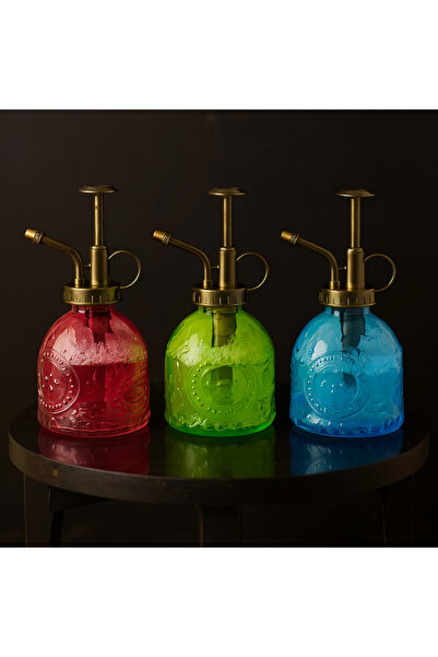 VANCKEY Декоративна бутилка за сапун с винтидж дизайн от цветно стъкло за пол...