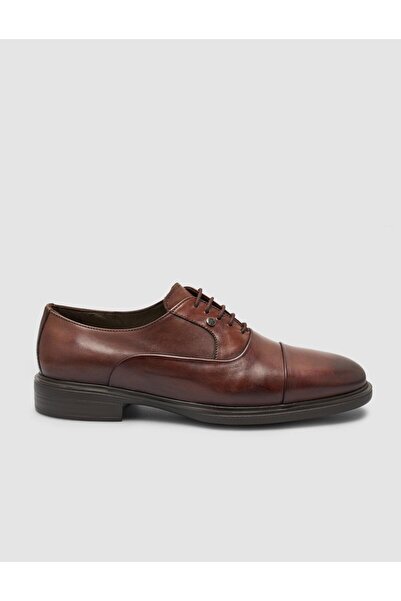 Cabani 100% Genuine Leather Brown Men's Classic Shoes