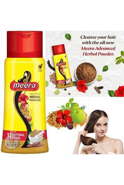MEERA مسحوق غسيل الشعر بالأعشاب، 120 جم