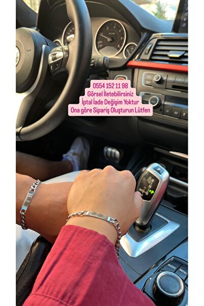 Çelik Göz Baskılı Çift Bilekliği - En Güzel Hediye