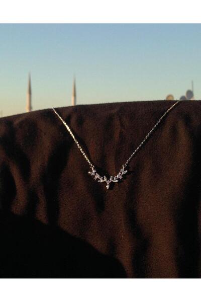 Fashion Jewellery gümüş çelik sarmaşık kolye