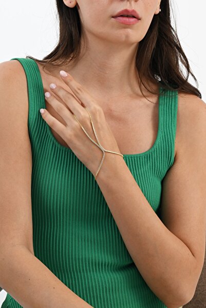 Söğütlü Silver Gümüş altın yaldızlı zirkon taşlı su yolu modeli şahmeran SGTL13038GOLD