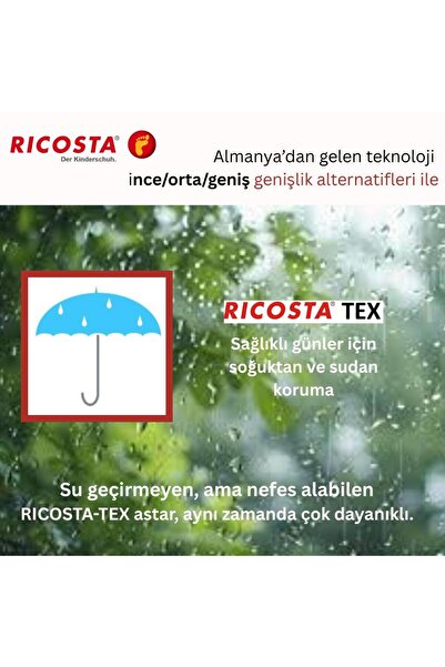 Ricosta Tinki Orta Genişlik Ricosta-Tex Kız Çocuk Işıklı Cırtlı Bot 7303702-2 (31-39)