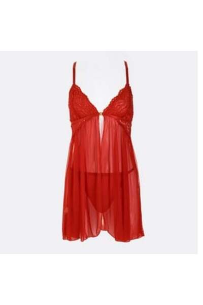 OEM Lenjerie Intima Body Baby Doll Rosu & Chiloti String - 2 piese