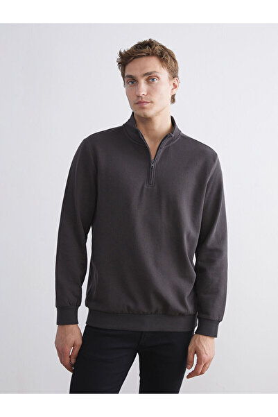 LC Waikiki Λαμπερές επιλογές από το Shining Store | Ανδρικό χοντρό φούτερ με ψηλό γιακά και μακριά μανίκια