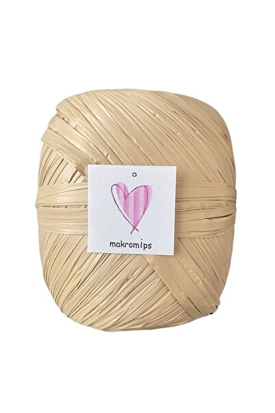 Makromİps Premium (100 Gr) Polyester Raffia Paper Thread Basement Leather Look Satin Milano Equivalent Bag Thread
