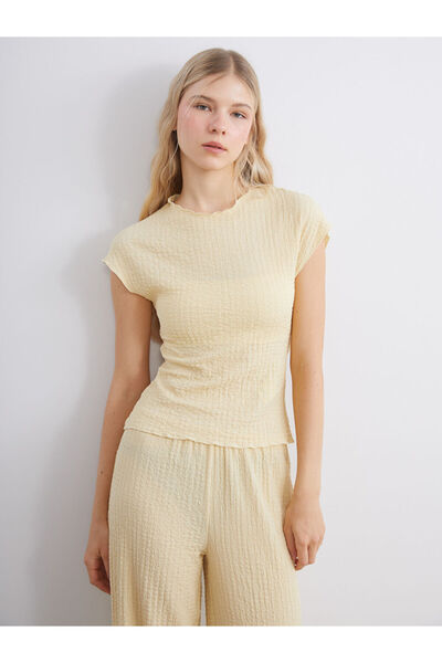 LC Waikiki Sparkling Choices from Shining Store Zero Roba Collar Textured Wom...