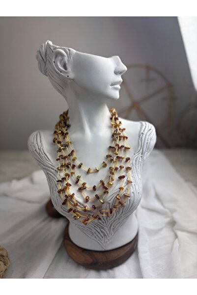 SEDEF TAKI Akik taşlı sarmal kolye