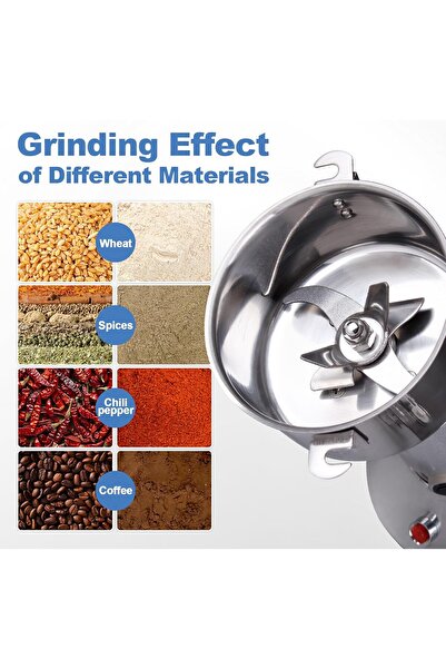Generic Grain Mill Grinder Spice Grinder Flour Mill High Speed Electric Stainless Steel Pulver