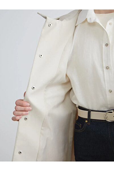 LC Waikiki Lcw Vision Beige Hooded Women's Raincoat