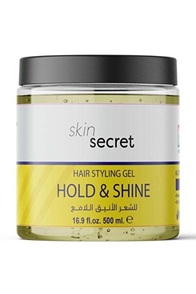 skin secret جل تصفيف الشعر هولد آند شاين - ثبات قوي ولمعان للشعر الأنيق 500 مل