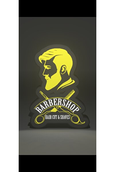 KAMER LED IŞIKLI ERKEK KUAFÖRÜ TABELA