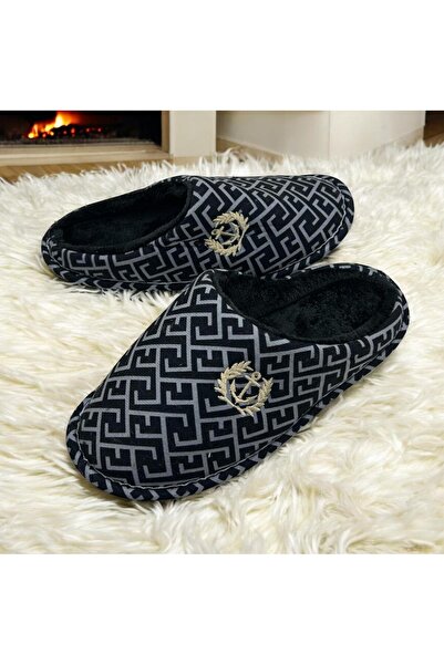 Lion Winter Indoor Fur-Lined Men's Guest Slippers