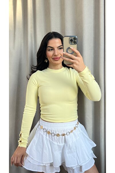 Butik بلوزة من قماش الساري العثماني مع أكمام وشريط