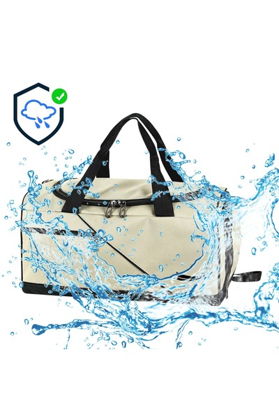 VESSARA Waterproof Fabric Thermal Compartment Shoe Rack Pocket Sports Travel Bag