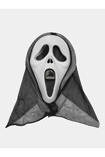 shopwave Kapşonlu Çığlık Maskesi Scream Maskesi - Hayalet Maskesi 33x21 Cm