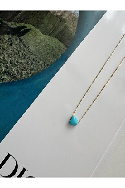 MODA 14K Vip Seri 45 cm Mavi Boncuklu İnce Kolye