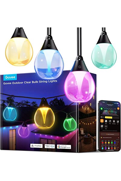 Govee 15m LED Dış Mekan Işıkları | 16 Milyon Renk, 111 Sahne Modu, Alexa & Go...